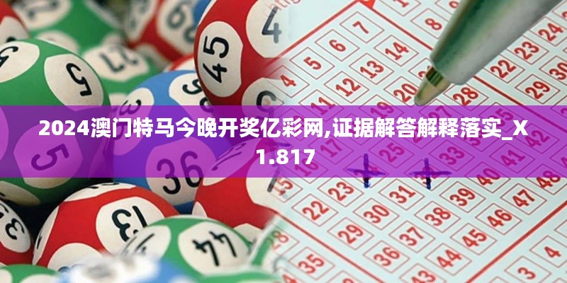 2024澳门特马今晚开奖亿彩网,证据解答解释落实_X1.817