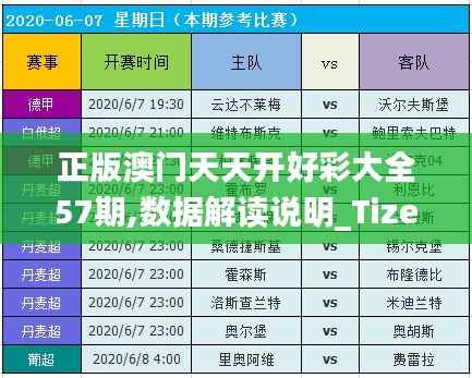 正版澳门天天开好彩大全57期,数据解读说明_Tizen19.565