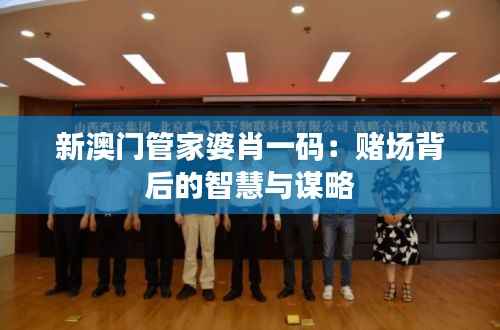 新澳门管家婆肖一码:赌场背后的智慧与谋略