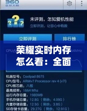 荣耀实时内存怎么看：全面解析荣耀手机内存使用情况