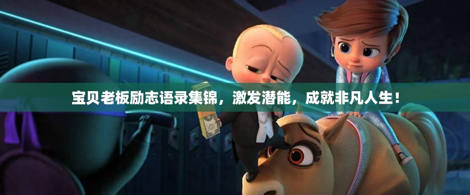 宝贝老板励志语录集锦,激发潜能,成就非凡人生!