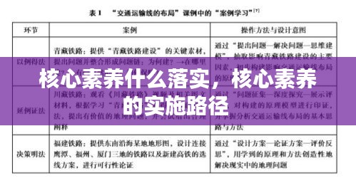 核心素养什么落实,核心素养的实施路径